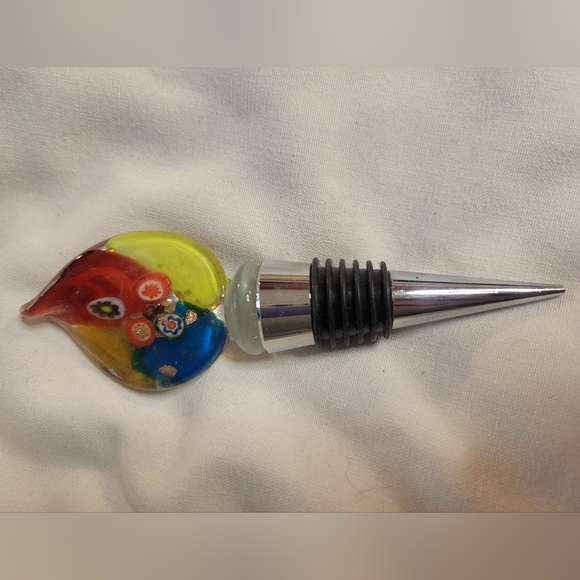 Fused Glass Wine Stopper - Picture 3 of 5